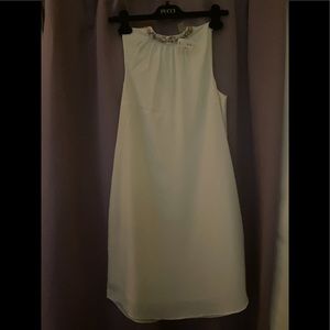 H&M Silk Embellished Smock Neck Mini Dress